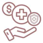 Insurance and Payments hand receiving payment for medical services